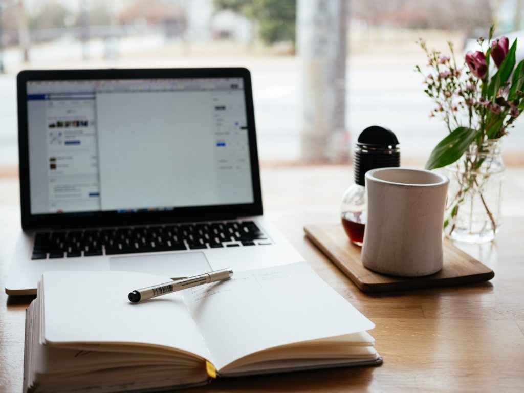 laptop and notepad