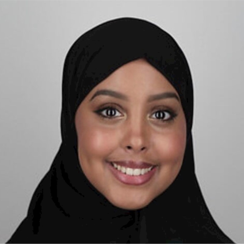 Profile picture of Ramla Anshur. A smiling young woman wearing a black hijab. Part of women in tech interview series