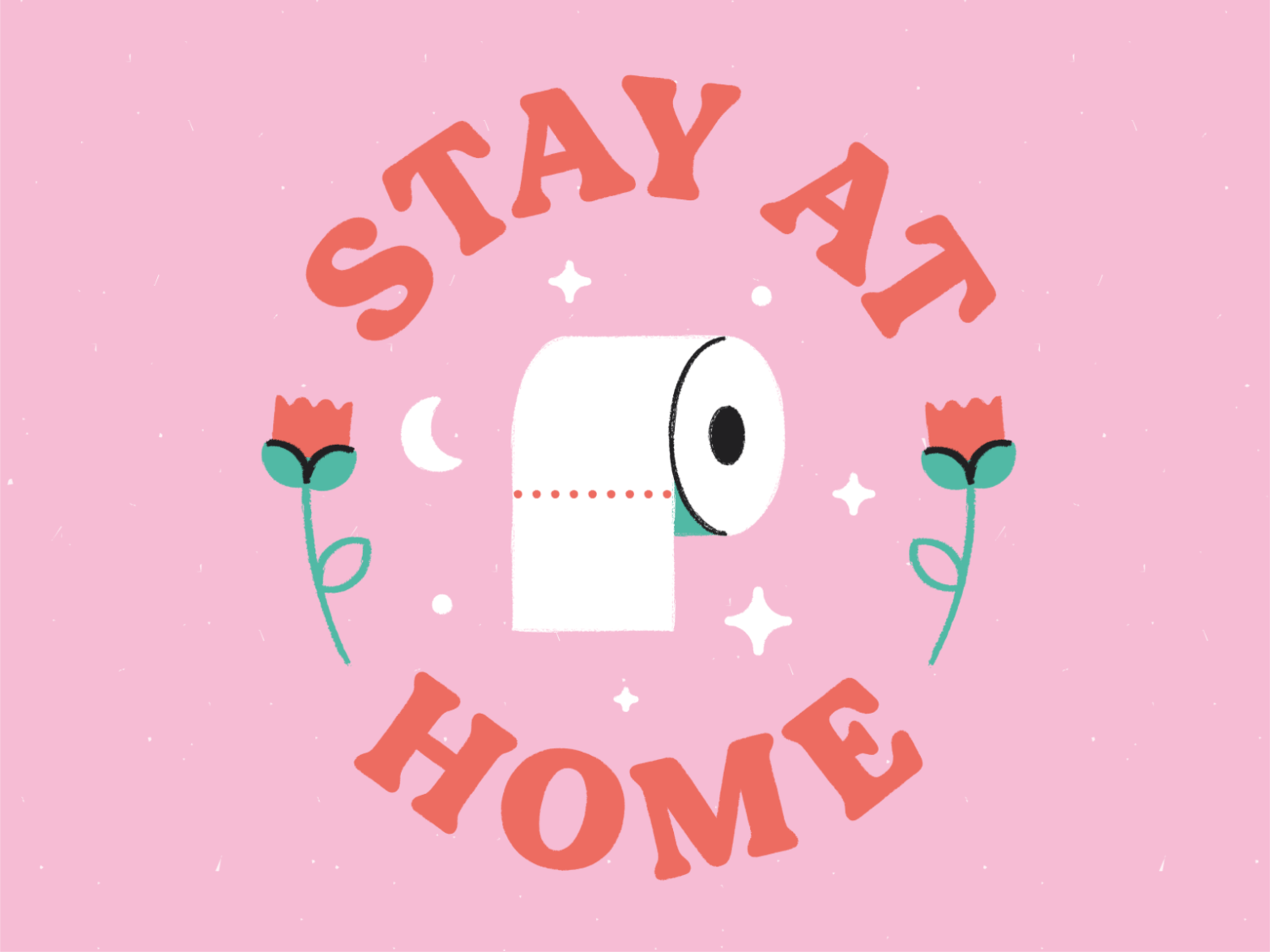 stay at home illustration