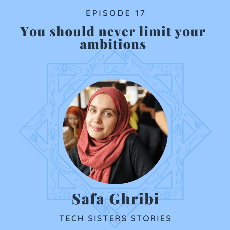 episode art for Tech Sisters stories featuring Safa Ghribi