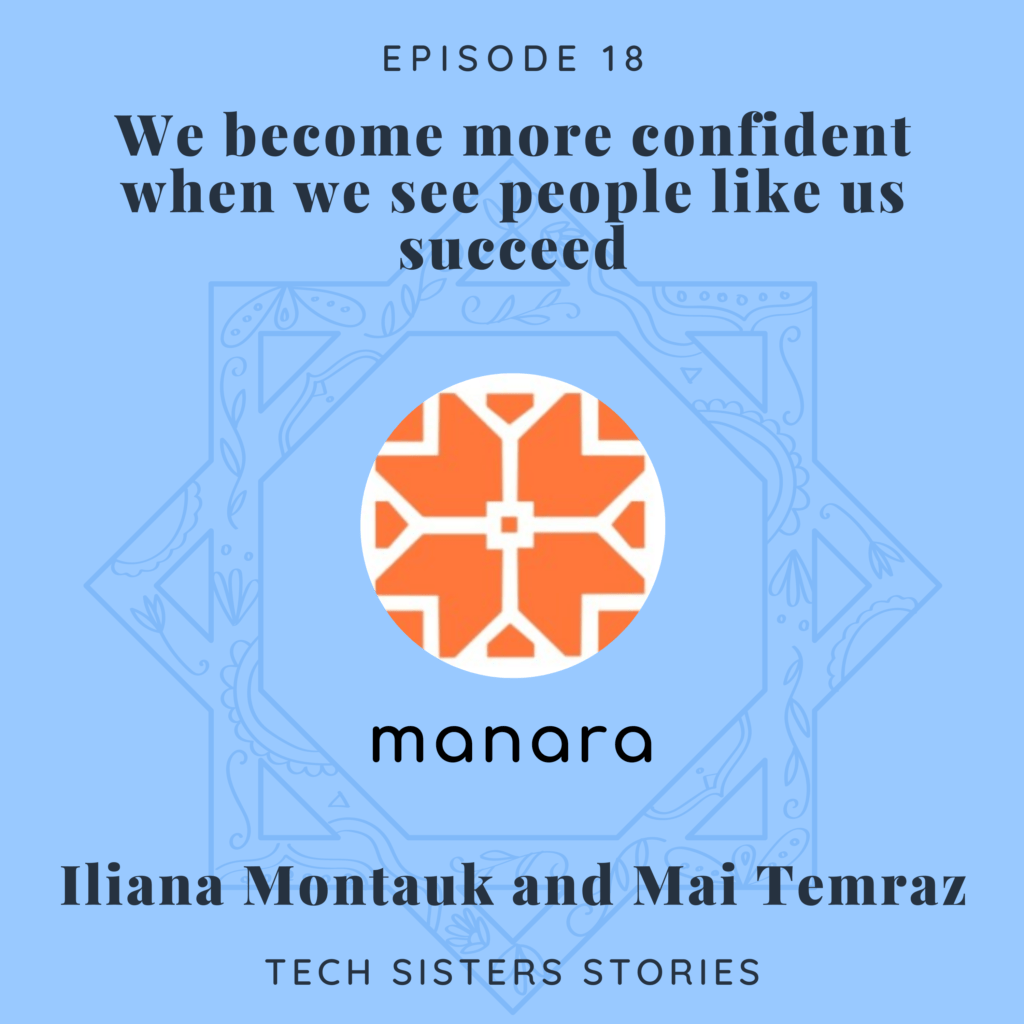 Episode art for tech sisters stories featuring manara